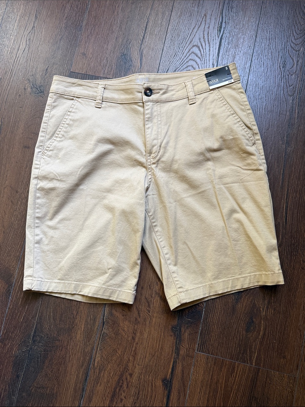 a.n.a Flat Front Chino Shorts - Khaki Tan